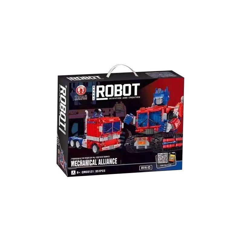 QIANMAI QM00121 00121 non  CÔNG NGHỆ BIẾN ĐỔI XE HƠI KHOA HỌC VÀ ROBOT GIÁO DỤC OPTIMUS PRIME bộ đồ chơi xếp lắp ráp ghép mô hình  Kỹ Thuật Công Nghệ Cao Mô Hình Phương Tiện 951 khối