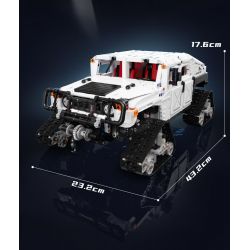 YONGLEXING 11044 non  HUMMER ĐƯỢC THEO DÕI tỷ lệ 1:8 bộ đồ chơi xếp lắp ráp ghép mô hình  Kỹ Thuật Công Nghệ Cao Mô Hình Phương Tiện 3088 khối