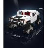 YONGLEXING 11044 non  HUMMER ĐƯỢC THEO DÕI tỷ lệ 1:8 bộ đồ chơi xếp lắp ráp ghép mô hình  Kỹ Thuật Công Nghệ Cao Mô Hình Phương Tiện 3088 khối