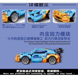 LEIBAO 8331 non  KÉO LẠI PORSCHE tỷ lệ 1:22 bộ đồ chơi xếp lắp ráp ghép mô hình  Kỹ Thuật Công Nghệ Cao Mô Hình Phương Tiện 358 khối