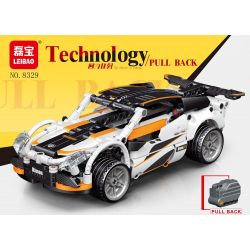 LEIBAO 8329 non  KÉO LẠI MÀU TRẮNG ĐIÊN CUỒNG tỷ lệ 1:22 bộ đồ chơi xếp lắp ráp ghép mô hình  Kỹ Thuật Công Nghệ Cao Mô Hình Phương Tiện 366 khối