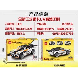 LEIBAO 8329 non  KÉO LẠI MÀU TRẮNG ĐIÊN CUỒNG tỷ lệ 1:22 bộ đồ chơi xếp lắp ráp ghép mô hình  Kỹ Thuật Công Nghệ Cao Mô Hình Phương Tiện 366 khối