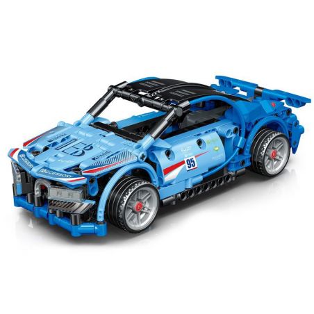 LEIBAO 8328 non  KÉO LẠI MÀU XANH ĐIÊN CUỒNG tỷ lệ 1:22 bộ đồ chơi xếp lắp ráp ghép mô hình  Kỹ Thuật Công Nghệ Cao Mô Hình Phương Tiện 360 khối