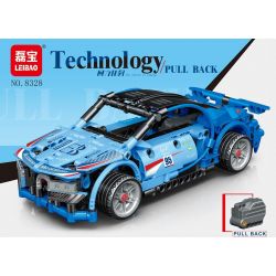 LEIBAO 8328 non  KÉO LẠI MÀU XANH ĐIÊN CUỒNG tỷ lệ 1:22 bộ đồ chơi xếp lắp ráp ghép mô hình  Kỹ Thuật Công Nghệ Cao Mô Hình Phương Tiện 360 khối