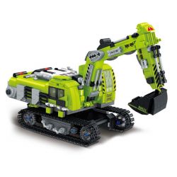 MINGDI LEIBAO K0621 0621 non  MÁY ĐÀO XÂY DỰNG bộ đồ chơi xếp lắp ráp ghép mô hình BUILD MECH 917 khối