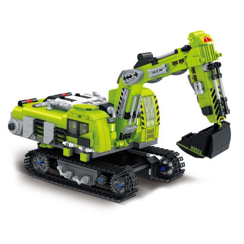 MINGDI LEIBAO K0621 0621 non  MÁY ĐÀO XÂY DỰNG bộ đồ chơi xếp lắp ráp ghép mô hình BUILD MECH 917 khối