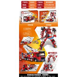 MINGDI LEIBAO K0620 0620 non  MÁY PHUN NƯỚC CHỮA CHÁY bộ đồ chơi xếp lắp ráp ghép mô hình FIRE MECH 916 khối