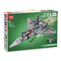 MINGDI LEIBAO K0321 0321 non  MÁY BAY CHIẾN ĐẤU J-35 bộ đồ chơi xếp lắp ráp ghép mô hình Military Army J-35 FIGHTER Quân Sự Bộ Đội 1165 khối