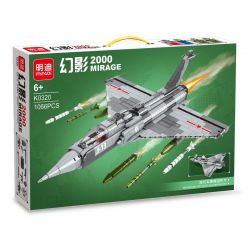 MINGDI LEIBAO K0320 0320 non  TIÊM KÍCH MIRAGE 2000 bộ đồ chơi xếp lắp ráp ghép mô hình Military Army Quân Sự Bộ Đội 1066 khối