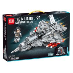 MINGDI LEIBAO K0386 0386 non  MÁY BAY CHIẾN ĐẤU BIẾN HÌNH J-20 bộ đồ chơi xếp lắp ráp ghép mô hình Military Army THE MILITARY J-20 Quân Sự Bộ Đội 411 khối