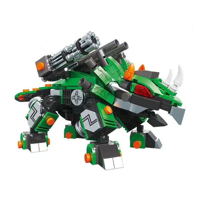 QIAO LE TONG 2105 non  TRICERATOPS CƠ KHÍ bộ đồ chơi xếp lắp ráp ghép mô hình 501 khối