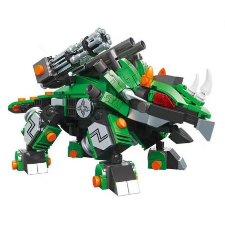 QIAO LE TONG 2105 non  TRICERATOPS CƠ KHÍ bộ đồ chơi xếp lắp ráp ghép mô hình 501 khối