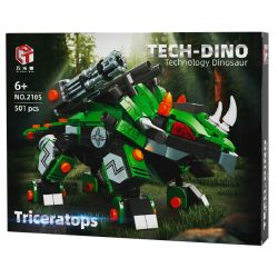 QIAO LE TONG 2105 non  TRICERATOPS CƠ KHÍ bộ đồ chơi xếp lắp ráp ghép mô hình 501 khối