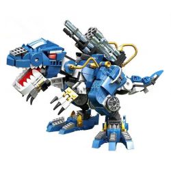 QIAO LE TONG 2104 non  TRẬN CHIẾN KHỦNG LONG BẠO CHÚA bộ đồ chơi xếp lắp ráp ghép mô hình T-REX 502 khối