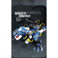 QIAO LE TONG 2104 non  TRẬN CHIẾN KHỦNG LONG BẠO CHÚA bộ đồ chơi xếp lắp ráp ghép mô hình T-REX 502 khối