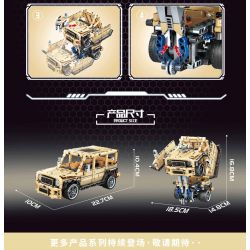 LEIBAO 8315 non  XE PULL BACK BIẾN HÌNH MÀU VÀNG ĐẤT bộ đồ chơi xếp lắp ráp ghép mô hình  DEFORMATION PULL-BACK Kỹ Thuật Công Nghệ Cao Mô Hình Phương Tiện 541 khối
