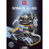 LEIBAO 8312 non  XE KÉO BIẾN HÌNH bộ đồ chơi xếp lắp ráp ghép mô hình  DEFORMATION PULL-BACK Kỹ Thuật Công Nghệ Cao Mô Hình Phương Tiện 487 khối