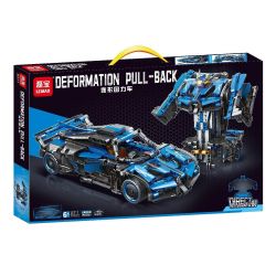 LEIBAO 8311 non  XE PULL BACK BIẾN HÌNH MÀU XANH bộ đồ chơi xếp lắp ráp ghép mô hình  DEFORMATION PULL-BACK Kỹ Thuật Công Nghệ Cao Mô Hình Phương Tiện 544 khối