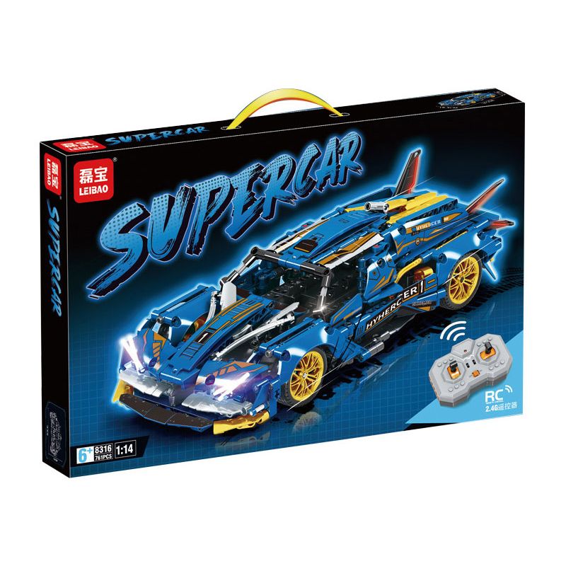 LEIBAO 8316 non  XE THỂ THAO BÓNG XANH QUỶ tỷ lệ 1:14 bộ đồ chơi xếp lắp ráp ghép mô hình  SUPERCAR Kỹ Thuật Công Nghệ Cao Mô Hình Phương Tiện 761 khối