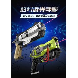 CADA DOUBLEE C81057 81057 non  SÚNG LASER KHOA HỌC VIỄN TƯỞNG bộ đồ chơi xếp lắp ráp ghép mô hình Military Army Quân Sự Bộ Đội 1408 khối