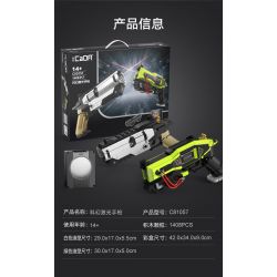 CADA DOUBLEE C81057 81057 non  SÚNG LASER KHOA HỌC VIỄN TƯỞNG bộ đồ chơi xếp lắp ráp ghép mô hình Military Army Quân Sự Bộ Đội 1408 khối