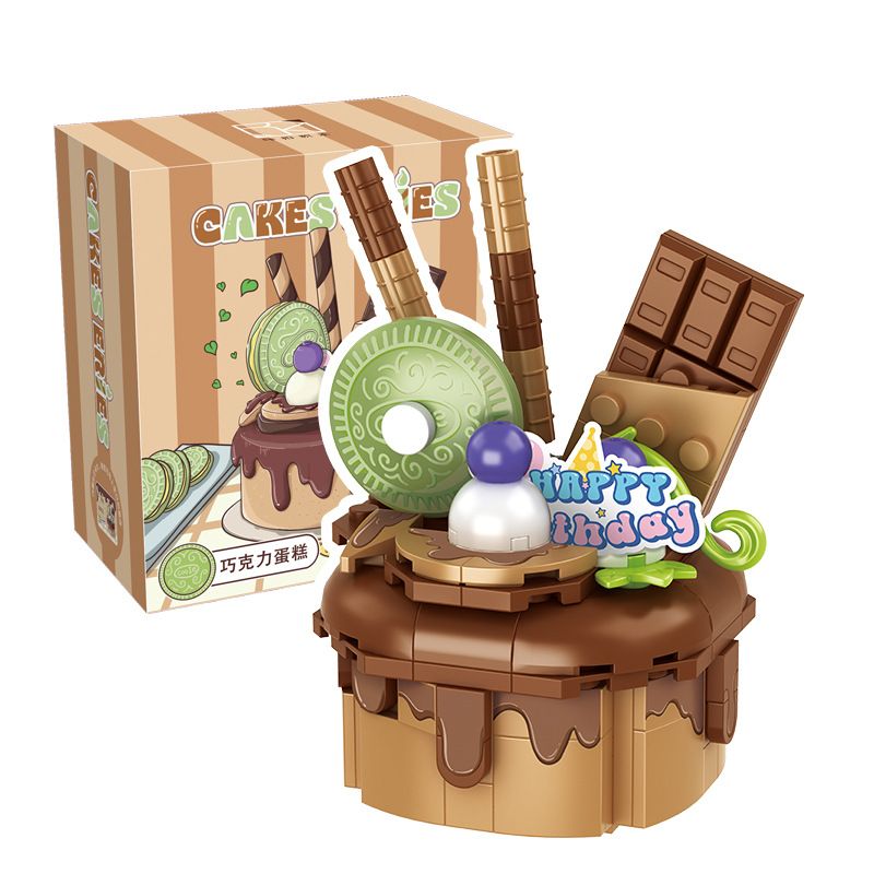 CACO D009-1 009-1 non  TRANG TRÍ BÁNH SÔ CÔ LA bộ đồ chơi xếp lắp ráp ghép mô hình 187 khối