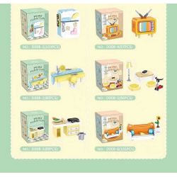 CACO D008 non  TIỂU CẢNH NHÀ BẾP PHÒNG KHÁCH bộ đồ chơi xếp lắp ráp ghép mô hình Creator Sáng Tạo 560 khối