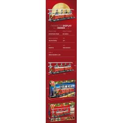 REOBRIX 66034 non  CHUYẾN TÀU GIÁNG SINH bộ đồ chơi xếp lắp ráp ghép mô hình Creator CHRISTMAS TRAIN Sáng Tạo 2822 khối