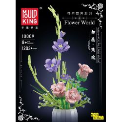 MouldKing 10009 Mould King 10009 non  THẾ GIỚI HOA BÔNG HỒNG ƯỚC MƠ bộ đồ chơi xếp lắp ráp ghép mô hình  FLOWER WORLD WISH-FULLING ROSE Kỹ Thuật Công Nghệ Cao Mô Hình Phương Tiện 1203 khối