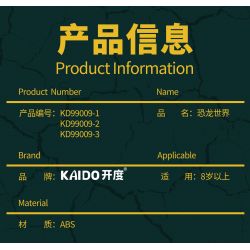 KAIDO KD99009 99009 non  THẾ GIỚI KHỦNG LONG THOÁT KHỎI VỎ 3 MÔ HÌNH VELOCIRAPTOR ANKYLOSAURUS TRICERATOPS bộ đồ chơi xếp lắp ráp ghép mô hình DINOSAUR WORLD 1488 khối