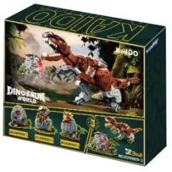 KAIDO KD99009 99009 non  THẾ GIỚI KHỦNG LONG THOÁT KHỎI VỎ 3 MÔ HÌNH VELOCIRAPTOR ANKYLOSAURUS TRICERATOPS bộ đồ chơi xếp lắp ráp ghép mô hình DINOSAUR WORLD 1488 khối