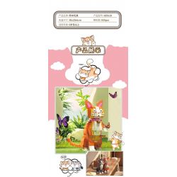 ZHEGAO DZ6119 6119 non  NHỮNG CHÚ MÈO DỄ THƯƠNG SẮP CÓ MÀU CAM bộ đồ chơi xếp lắp ráp ghép mô hình Creator CUTE CAT COMES Sáng Tạo 835 khối