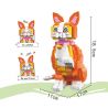 ZHEGAO DZ6119 6119 non  NHỮNG CHÚ MÈO DỄ THƯƠNG SẮP CÓ MÀU CAM bộ đồ chơi xếp lắp ráp ghép mô hình Creator CUTE CAT COMES Sáng Tạo 835 khối