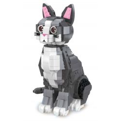 ZHEGAO DZ6118 6118 non  NHỮNG CHÚ MÈO DỄ THƯƠNG ĐANG CHUYỂN SANG MÀU XÁM bộ đồ chơi xếp lắp ráp ghép mô hình Creator CUTE CAT COMES Sáng Tạo 805 khối