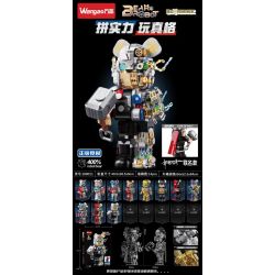 WANGAO 188011 non  GẤU CƠ THOR 400% bộ đồ chơi xếp lắp ráp ghép mô hình