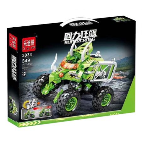 LEDIPIN 3033 non  JAI ALAI RUSH XE TẢI QUÁI VẬT XANH bộ đồ chơi xếp lắp ráp ghép mô hình  SUPERCROES Kỹ Thuật Công Nghệ Cao Mô Hình Phương Tiện 349 khối