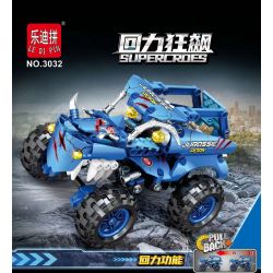 LEDIPIN 3032 non  ĐUA XE KÉO NGƯỢC TẢI QUÁI VẬT MÀU XANH TRỞ LẠI bộ đồ chơi xếp lắp ráp ghép mô hình  SUPERCROES Kỹ Thuật Công Nghệ Cao Mô Hình Phương Tiện 352 khối
