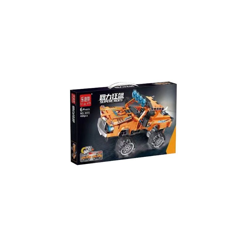 LEDIPIN 3031 non  KÉO LẠI RUSH XE TẢI QUÁI VẬT MÀU CAM bộ đồ chơi xếp lắp ráp ghép mô hình  SUPERCROES Kỹ Thuật Công Nghệ Cao Mô Hình Phương Tiện 408 khối