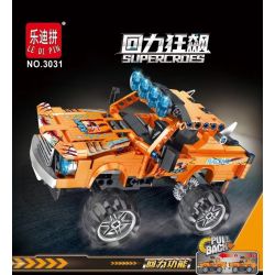 LEDIPIN 3031 non  KÉO LẠI RUSH XE TẢI QUÁI VẬT MÀU CAM bộ đồ chơi xếp lắp ráp ghép mô hình  SUPERCROES Kỹ Thuật Công Nghệ Cao Mô Hình Phương Tiện 408 khối