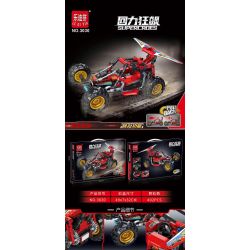LEDIPIN 3030 non  ĐUA XE KÉO LÙI MÀU ĐỎ BUGGY bộ đồ chơi xếp lắp ráp ghép mô hình  SUPERCROES Kỹ Thuật Công Nghệ Cao Mô Hình Phương Tiện 402 khối