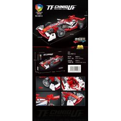 JIQILE 48012 non  XE ĐUA CÔNG THỨC F1 KÉO LÙI bộ đồ chơi xếp lắp ráp ghép mô hình  Kỹ Thuật Công Nghệ Cao Mô Hình Phương Tiện 456 khối