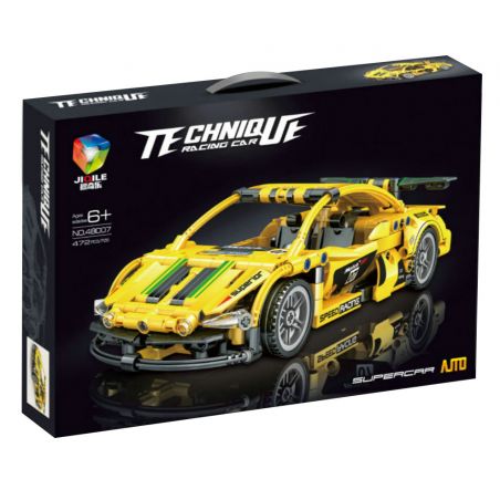 JIQILE 48007 non  XE THỂ THAO MÀU VÀNG bộ đồ chơi xếp lắp ráp ghép mô hình  Kỹ Thuật Công Nghệ Cao Mô Hình Phương Tiện 472 khối