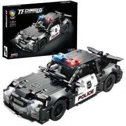 JIQILE 48014 non  XE CẢNH SÁT KÉO LẠI bộ đồ chơi xếp lắp ráp ghép mô hình  Kỹ Thuật Công Nghệ Cao Mô Hình Phương Tiện 487 khối