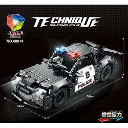 JIQILE 48014 non  XE CẢNH SÁT KÉO LẠI bộ đồ chơi xếp lắp ráp ghép mô hình  Kỹ Thuật Công Nghệ Cao Mô Hình Phương Tiện 487 khối