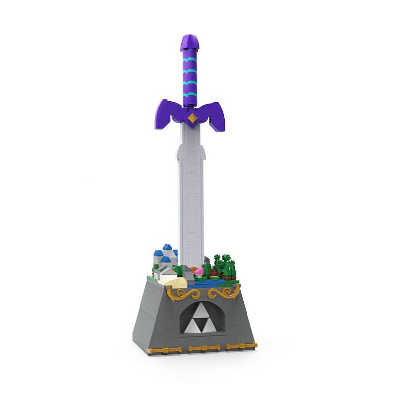 C5452 5452 non  ZELDA LÂU ĐÀI HYRULE VÀ THANH KIẾM CHỦ bộ đồ chơi xếp lắp ráp ghép mô hình Movie & Game MASTER SWORD Phim Và Trò Chơi 388 khối