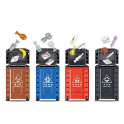 ZHEGAO QL1495 1495 non  HỘP PHÂN LOẠI RÁC bộ đồ chơi xếp lắp ráp ghép mô hình Board Games 305 khối