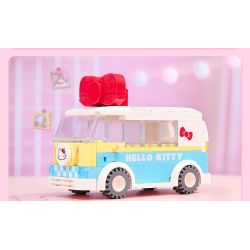 KEEPPLEY K20806 20806 non  XE SANRIO BUÝT MINI HELLO KITTY bộ đồ chơi xếp lắp ráp ghép mô hình
