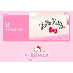 KEEPPLEY K20806 20806 non  XE SANRIO BUÝT MINI HELLO KITTY bộ đồ chơi xếp lắp ráp ghép mô hình