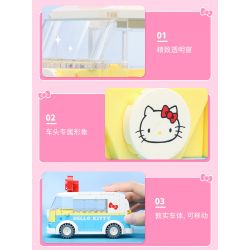 KEEPPLEY K20806 20806 non  XE SANRIO BUÝT MINI HELLO KITTY bộ đồ chơi xếp lắp ráp ghép mô hình
