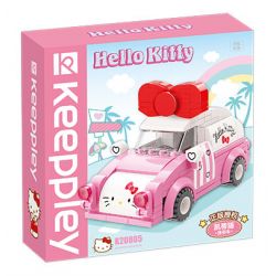 KEEPPLEY K20805 20805 non  XE SANRIO Ô TÔ MINI HELLO KITTY bộ đồ chơi xếp lắp ráp ghép mô hình